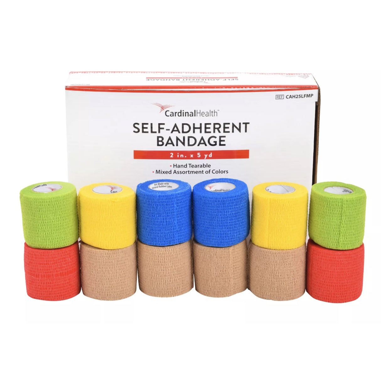 Cohesive Bandage Cardinal Health™ 2 Inch X 5 Yard Self-Adherent Closure Assorted Colors NonSterile Standard Compression - BeHope