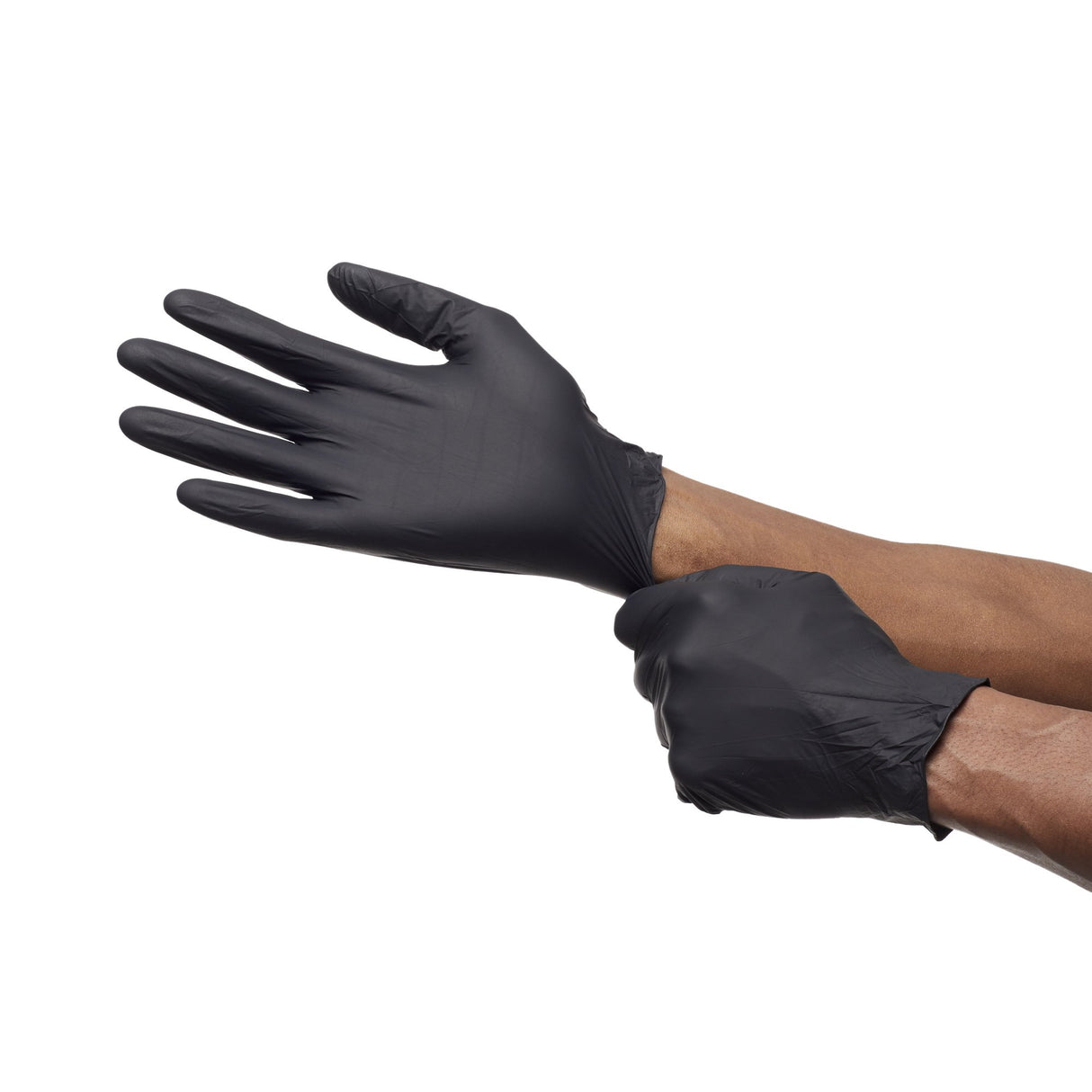 Exam Glove Touch of Life™ X-Large NonSterile Nitrile Textured Fingertips Black Chemo Tested - BeHope