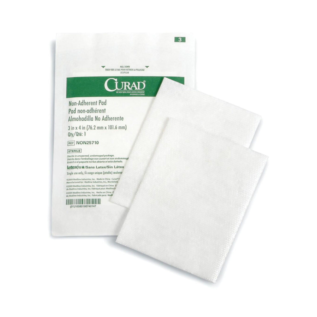 Non-Adherent Dressing Curad® 3 X 4 Inch Sterile 100 per Pack - BeHope