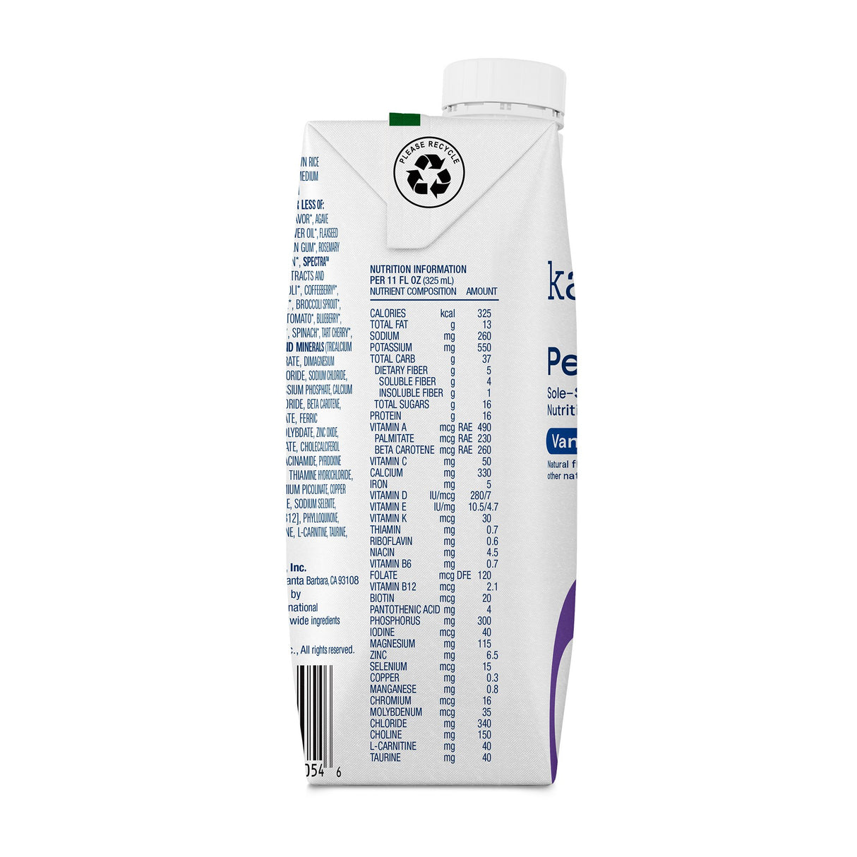 Oral Supplement Kate Farms Peptide 1.0 Vanilla Flavor Liquid 11 oz. Carton - BeHope