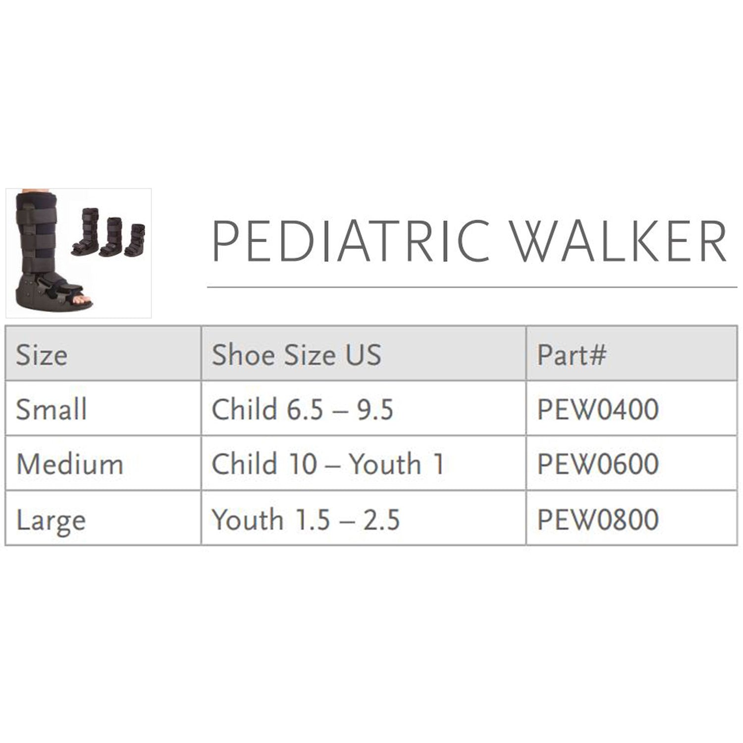 Walker Boot Ossur® Pediatric Non-Pneumatic Pediatric Medium Tall - BeHope