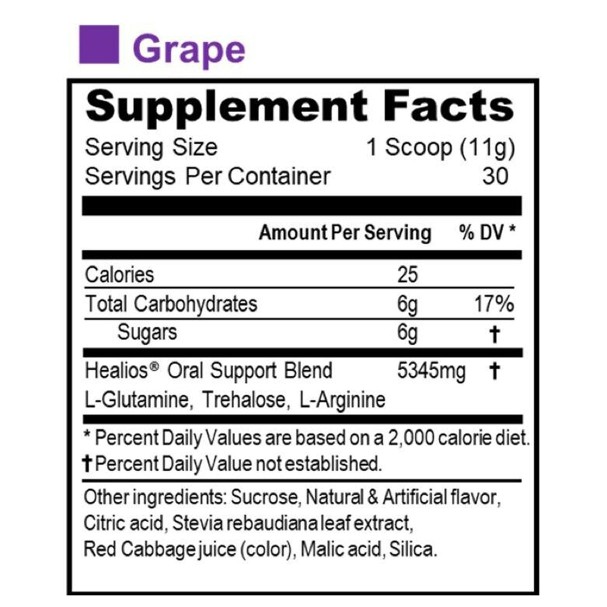Oral Supplement Healios® Grape Flavor Powder 11.64 oz. Jar - BeHope
