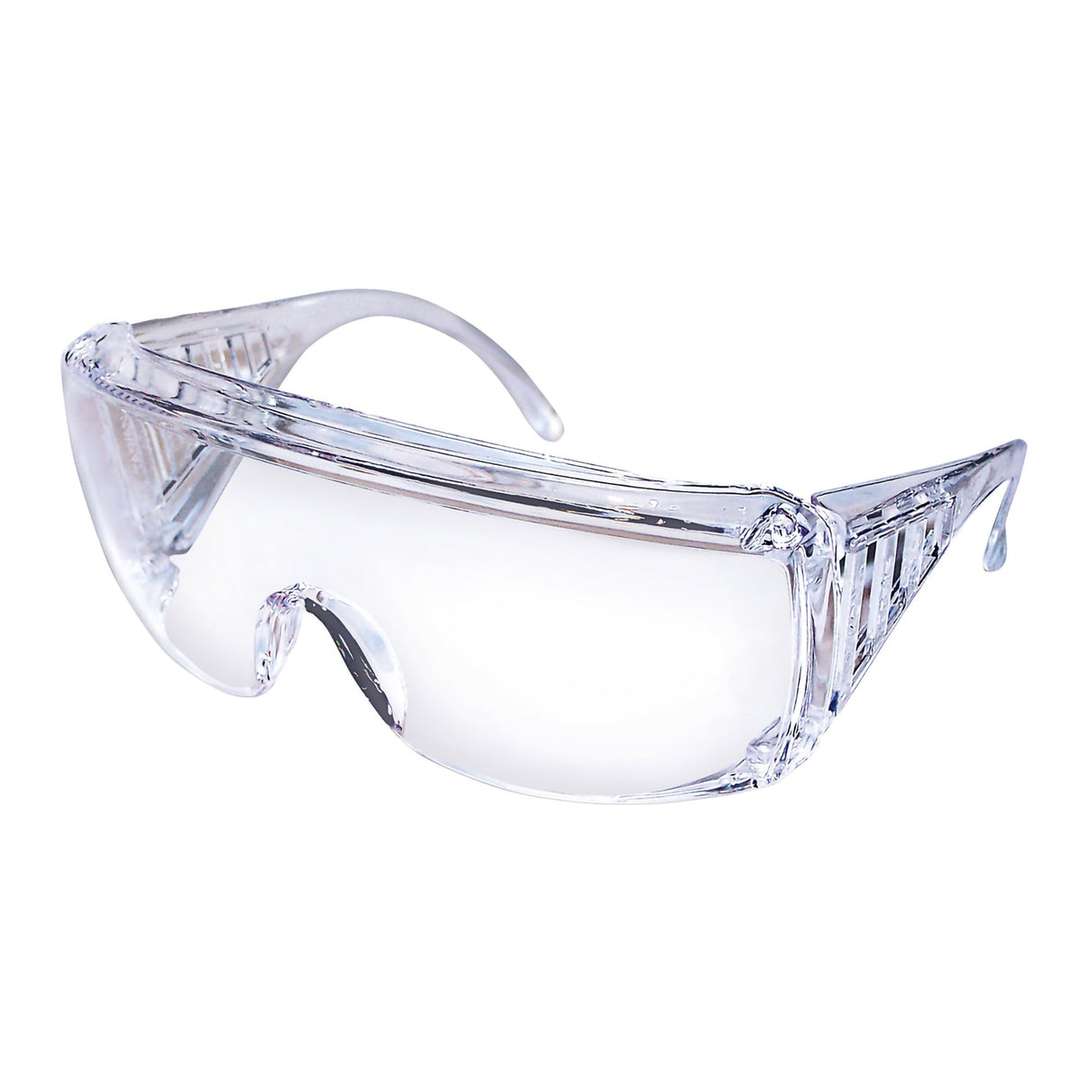 Safety Glasses Yukon® Wraparound Clear Tint Polycarbonate Lens Clear Frame Over Ear One Size Fits Most - BeHope