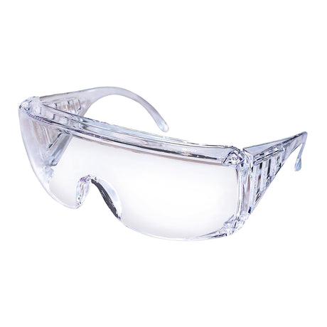 Safety Glasses Yukon® Wraparound Clear Tint Polycarbonate Lens Clear Frame Over Ear One Size Fits Most - BeHope