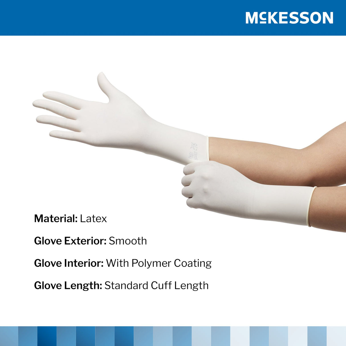 Surgical Glove McKesson Perry® Size 6.5 Sterile Latex Standard Cuff Length Smooth Cream Chemo Tested - BeHope