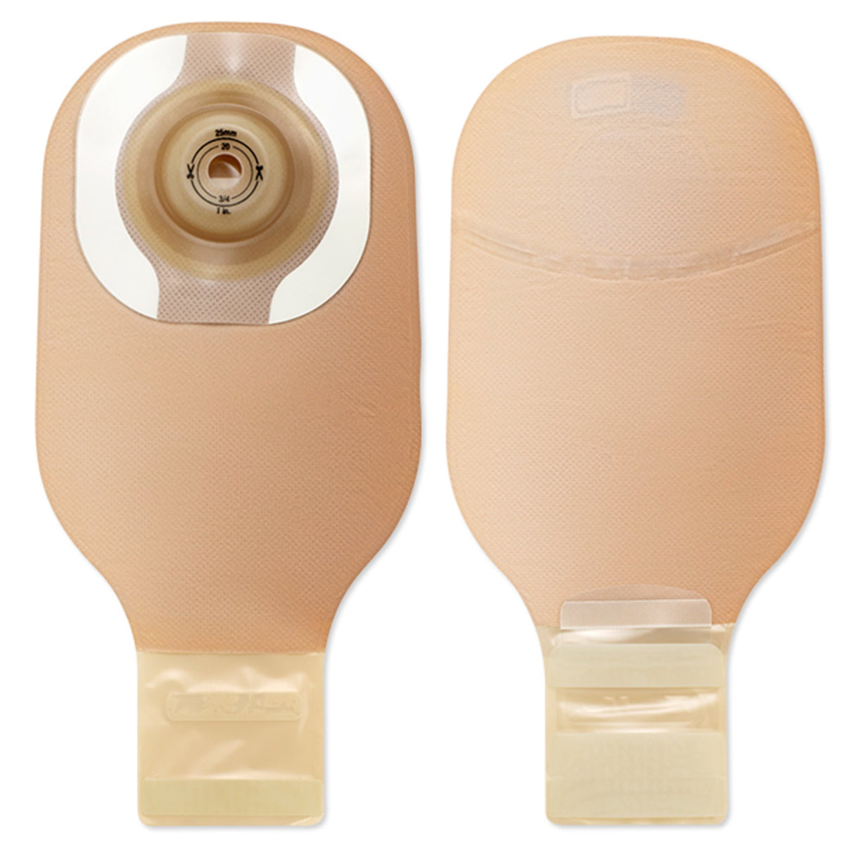 Ostomy Pouch Premier™ One-Piece System 12 Inch Length Soft Convex, Trim to Fit Up to 1-1/2 Inch Stoma Drainable - BeHope