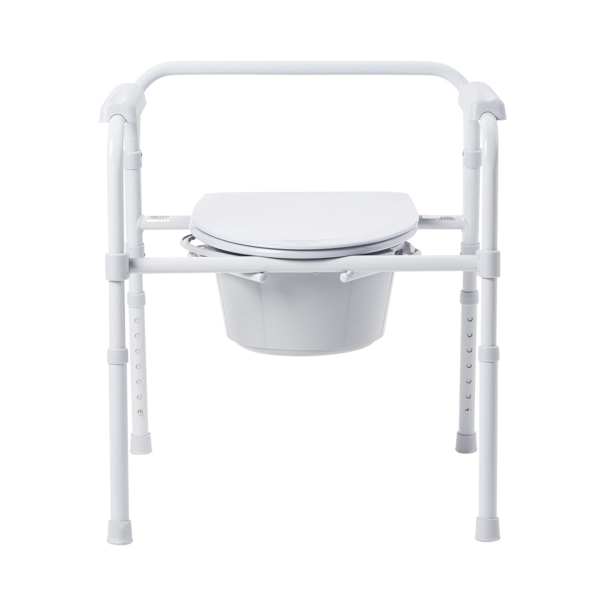 3-in-1 Commode Chair McKesson Fixed Arms Steel Frame Back Bar 13-1/2 Inch Seat Width 350 lbs. Weight Capacity - BeHope
