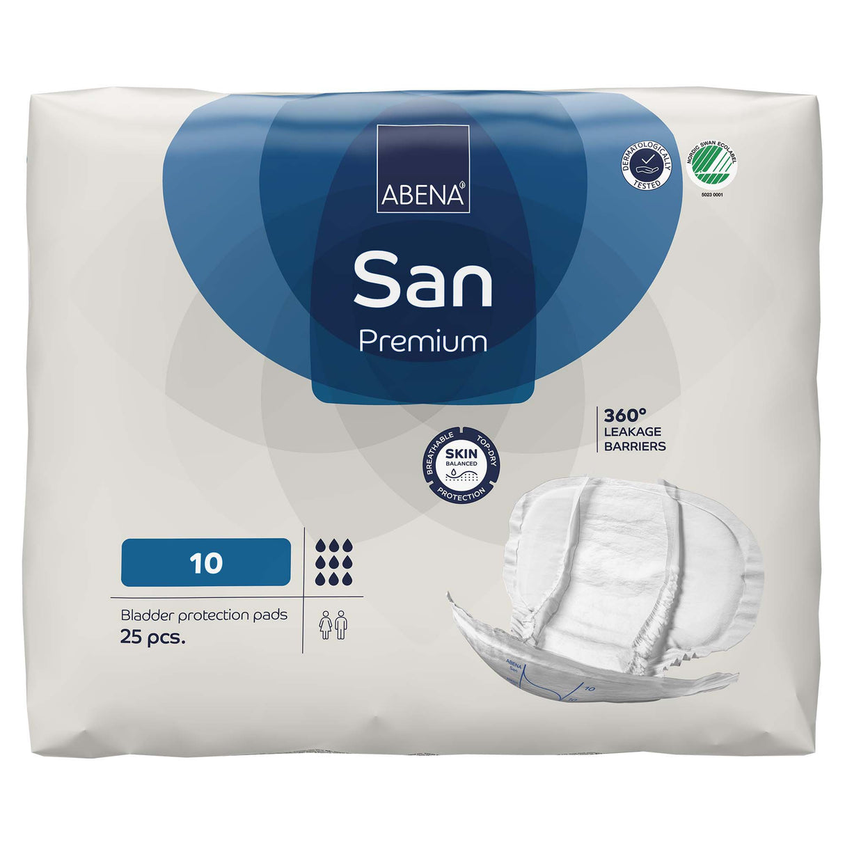 Incontinence Liner Abena® San Premium 14.5 X 28.7 Inch Heavy Absorbency Fluff / Polymer Core Size 10 - BeHope