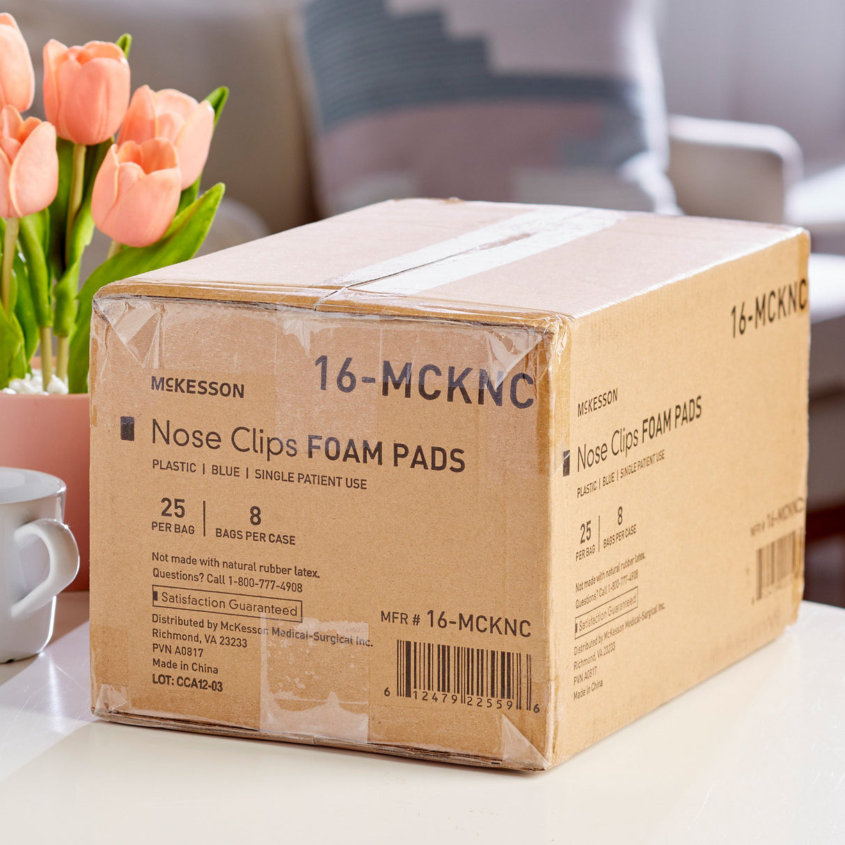 Nose Clip McKesson Foam, Disposable, Blue Plastic For Spirometer - BeHope