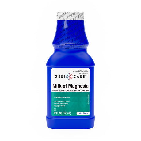 Laxative Milk of Magnesia Mint Flavor Liquid 12 oz. Magnesium Hydroxide - BeHope