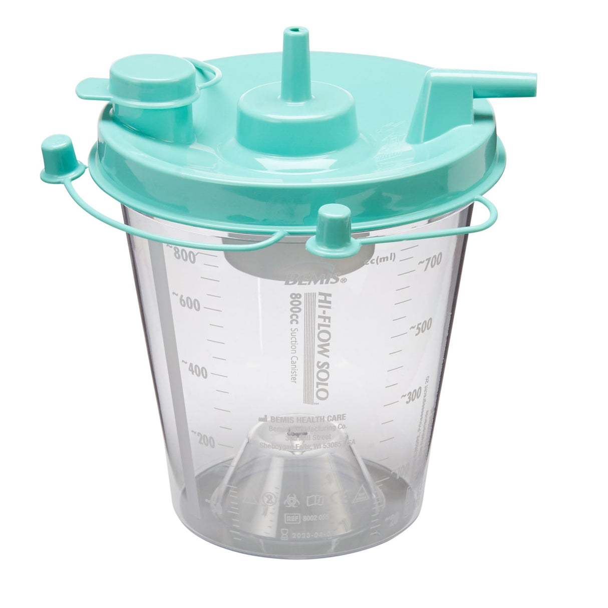 Rigid Suction Canister Hi-Flow™ 800 mL Sealing Lid - BeHope
