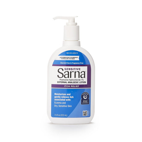Anti-Itch Hand and Body Lotion Sarna® Sensitive 7.5 oz. Pump Bottle Unscented Lotion - BeHope