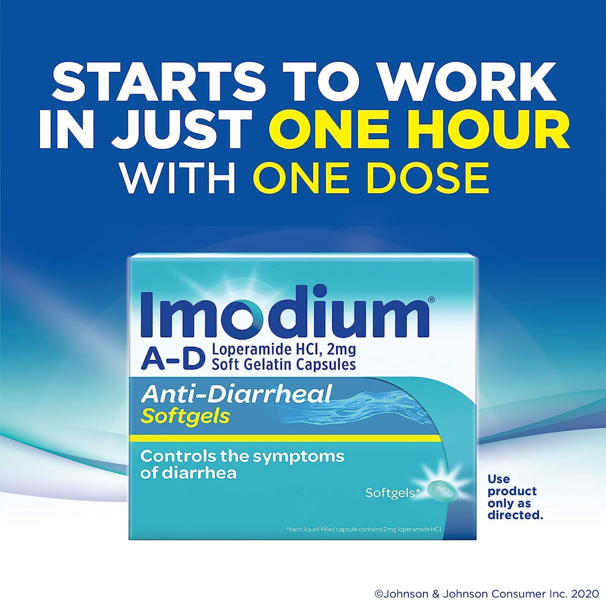 Anti-Diarrheal Imodium® A-D 2 mg Strength Caplet 24 per Box - BeHope