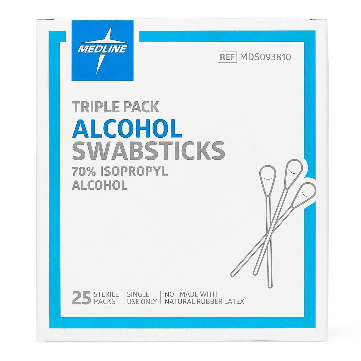 Impregnated Swabstick 70% Strength Isopropyl Alcohol Individual Packet Sterile - BeHope