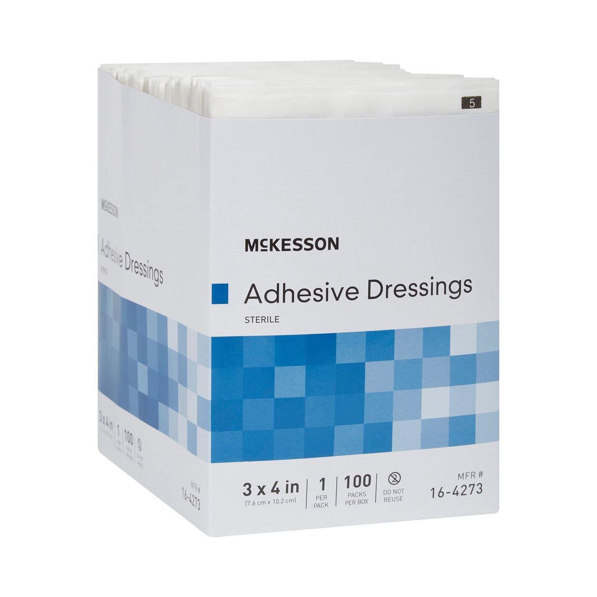 Non-Adherent Dressing with Adhesive McKesson 3 X 4 Inch Sterile 1 per Pack - BeHope
