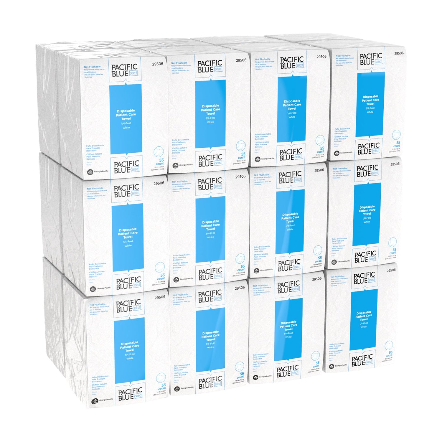 Washcloth Pacific Blue Select® 10 X 13 Inch White Disposable - BeHope