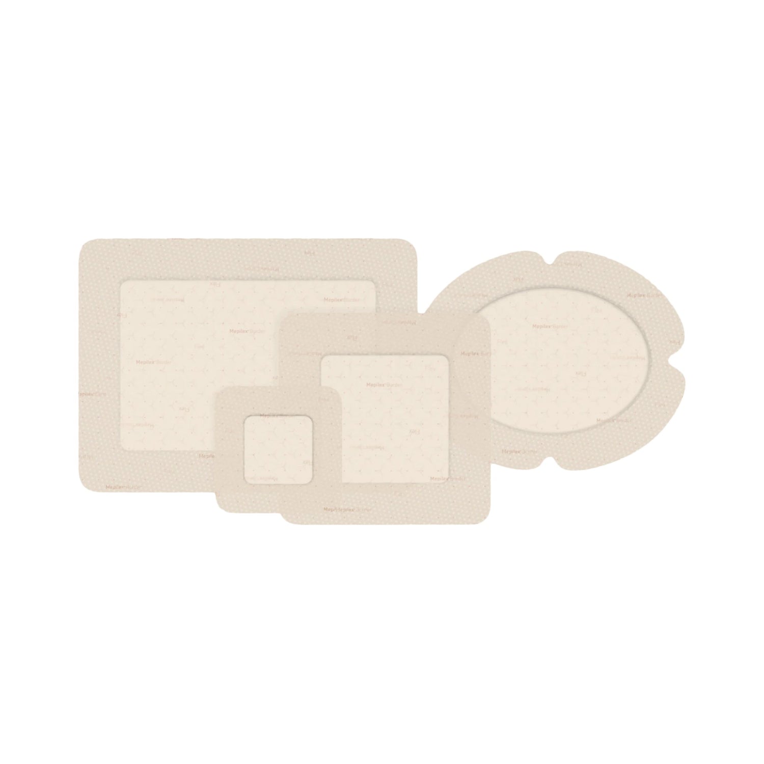 Foam Dressing Mepilex® Border Flex 5.1 X 6.3 Inch With Border Film Backing Silicone Adhesive Oval Sterile - BeHope