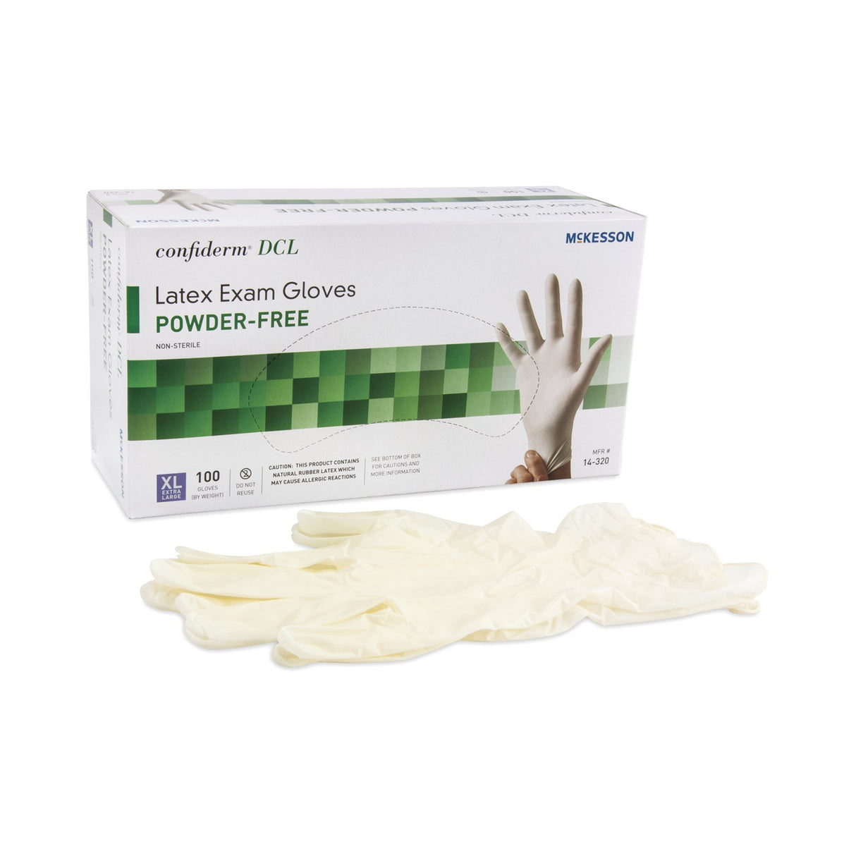Exam Glove McKesson Confiderm® X-Large NonSterile Latex Standard Cuff Length Smooth Ivory Not Rated - BeHope