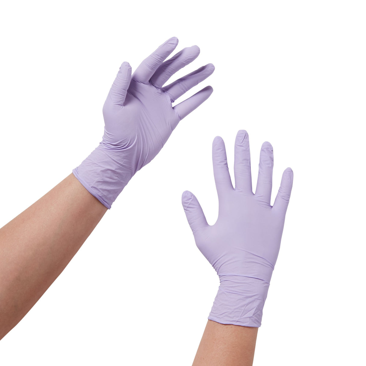 Exam Glove Halyard™ Lavender™ Large NonSterile Nitrile Standard Cuff Length Textured Fingertips Lavender Not Rated - BeHope