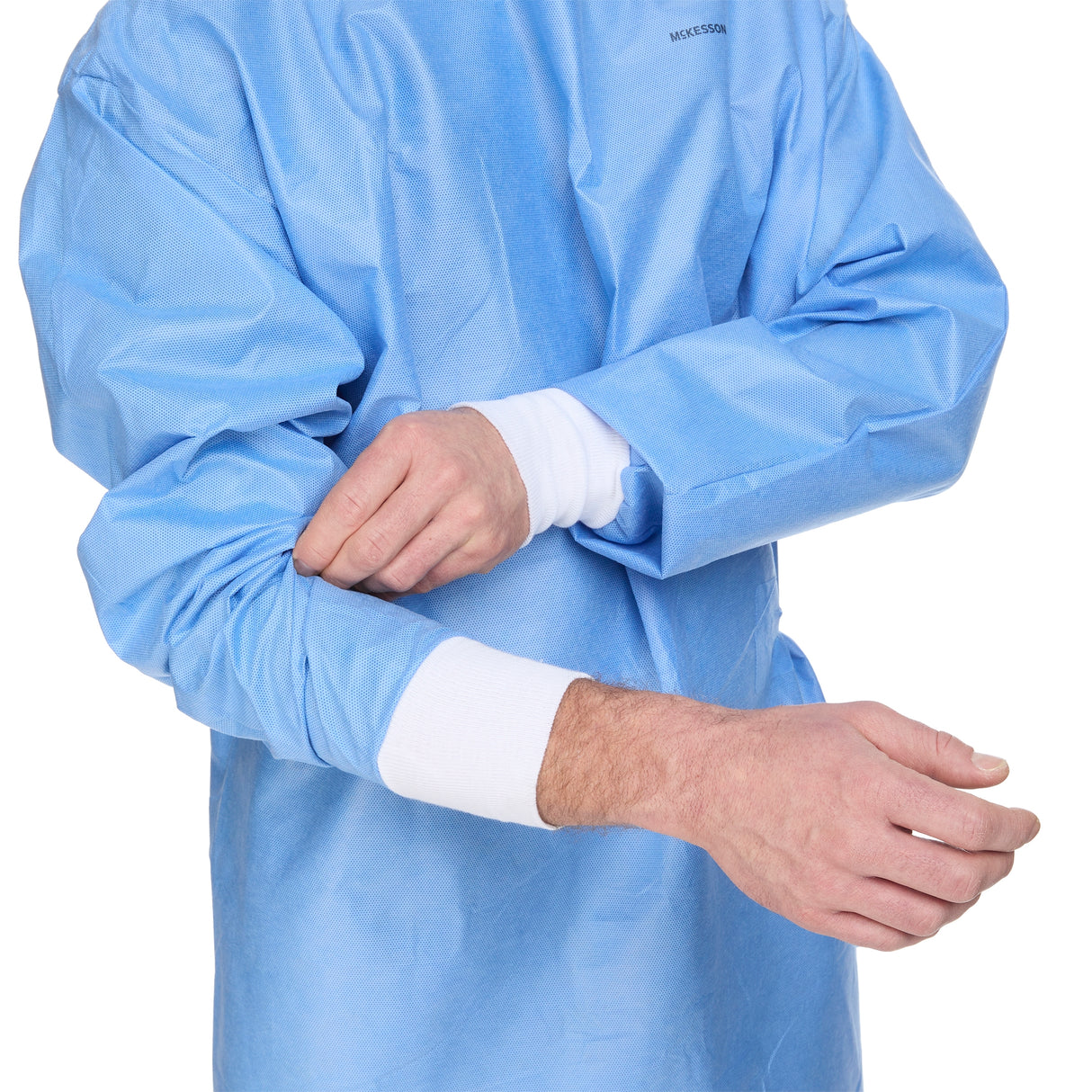 Non-Reinforced Surgical Gown with Towel McKesson X-Large Blue Sterile AAMI Level 3 Disposable - BeHope