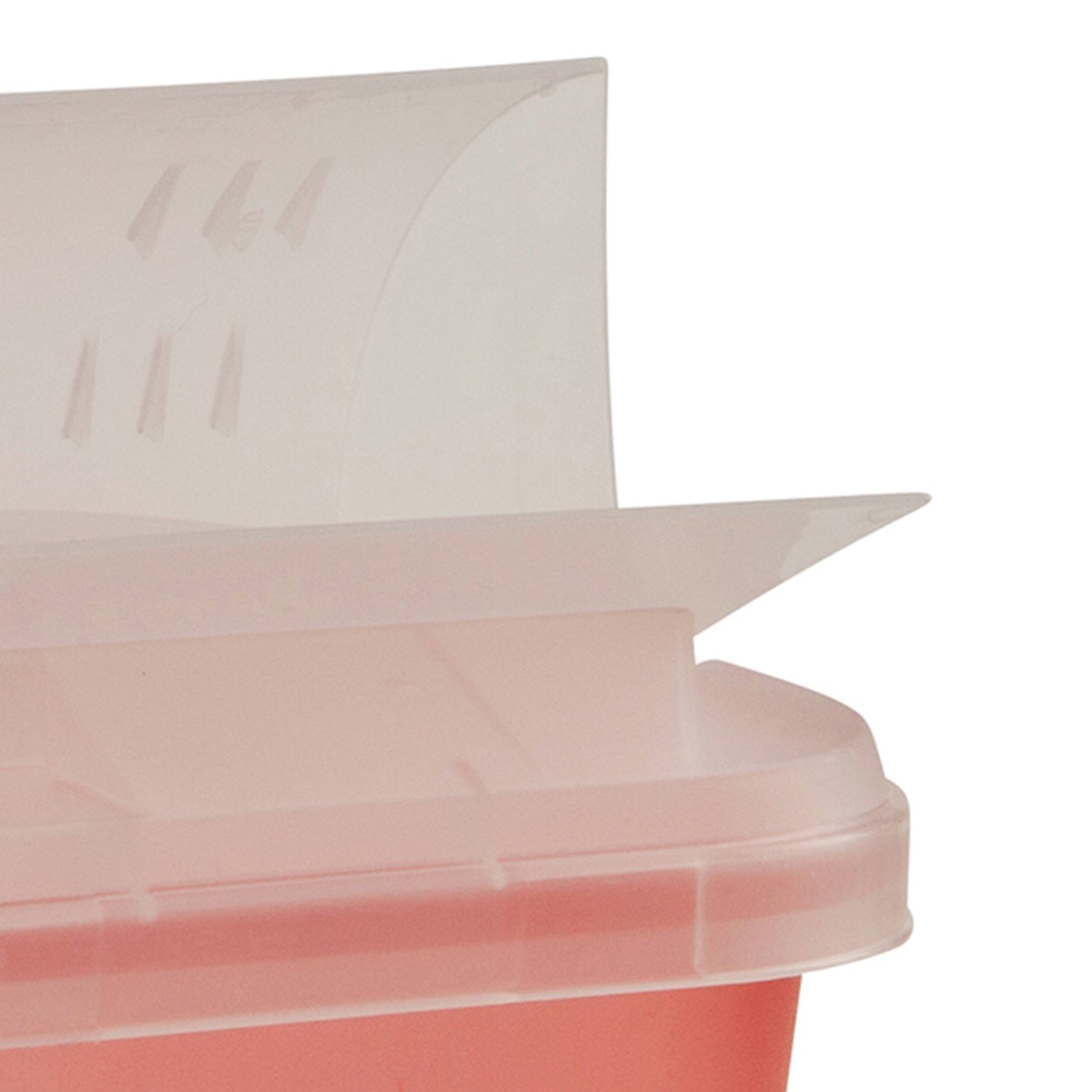 Sharps Container SharpSafety™ Translucent Red Base 10 H X 10-1/2 W X 7-1/4 D Inch Horizontal Entry 2 Gallon - BeHope