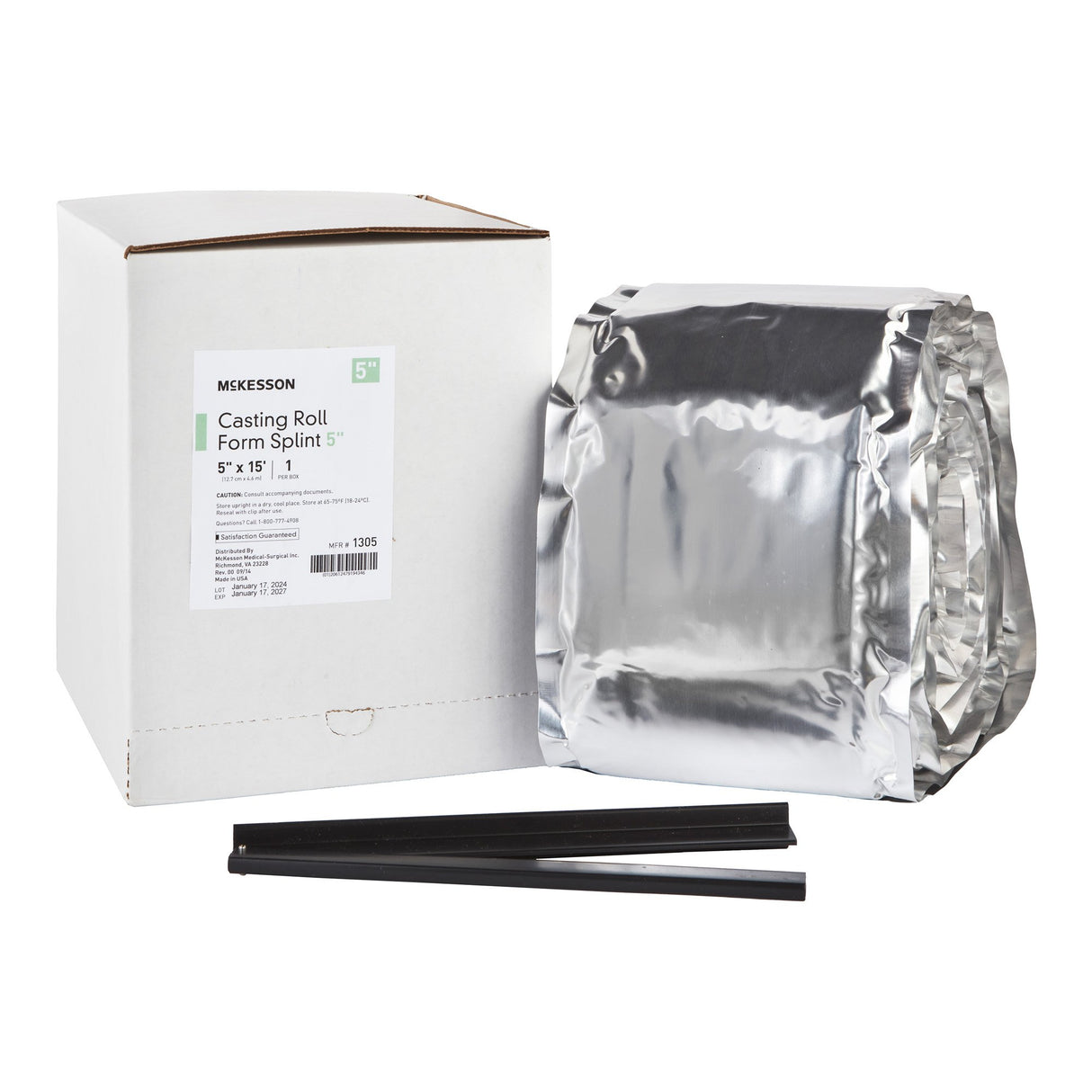 Padded Splint Roll McKesson 5 Inch X 15 Foot Fiberglass White - BeHope