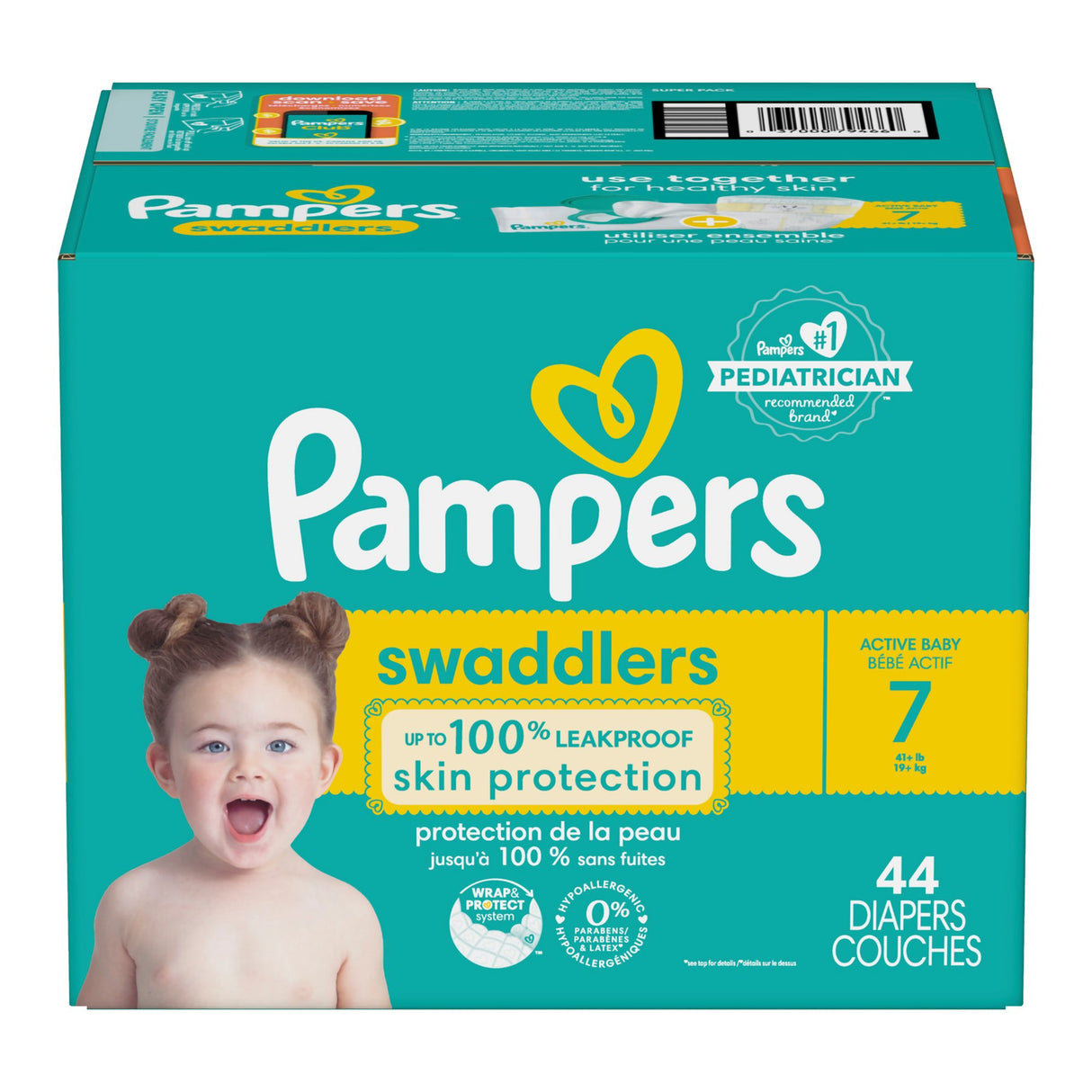 Unisex Baby Diaper Pampers Swaddlers Size 7 Disposable Heavy Absorbency