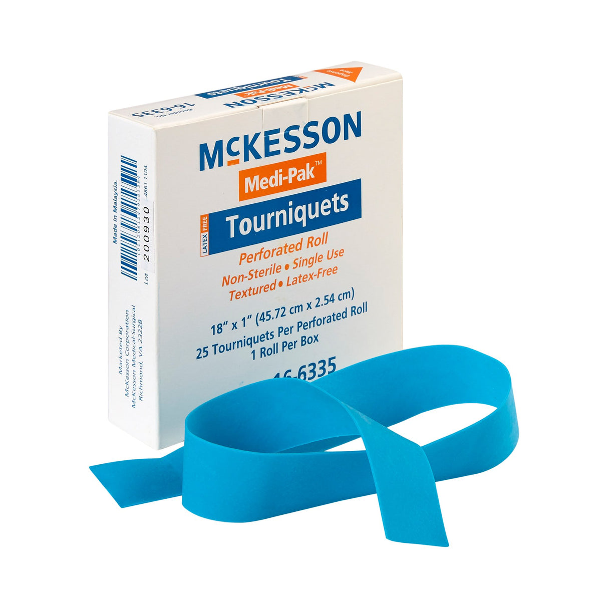 Tourniquet Strap McKesson 18 Inch Length Rolled and Banded Polyisoprene Perforated Textured - BeHope