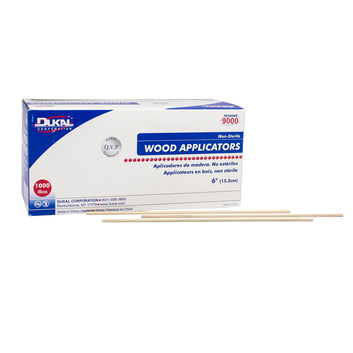 Applicator Stick Dukal™ Without Tip Wood Shaft 6 Inch NonSterile 1000 per Pack - BeHope