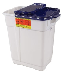 Pharmaceutical Waste Container Recykleen™ White Base 18-1/2 X 17-3/4 X 11-3/4 Inch Vertical Entry 9 Gallon - BeHope
