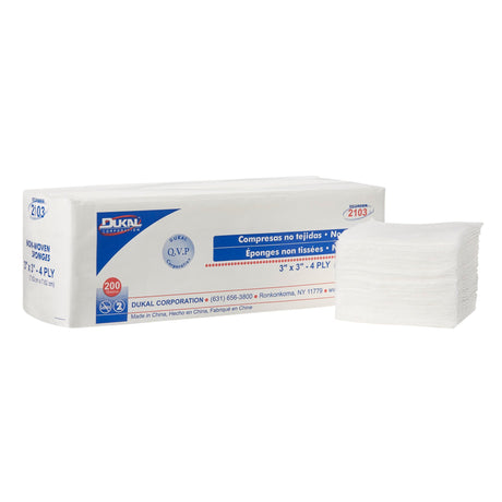 Nonwoven Sponge Clinisorb 3 X 3 Inch 4-Ply NonSterile 200 per Pack - BeHope