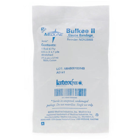 Fluff Bandage Roll Bulkee II® 4-1/2 Inch X 4-1/10 Yard 6-Ply Sterile 1 per Pack - BeHope