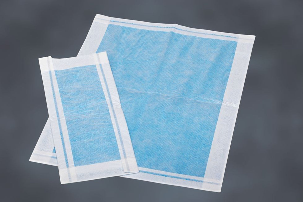 Procedure Underpad HK Super Absorbent 12 W X 31 L Inch Blue / White NonSterile - BeHope