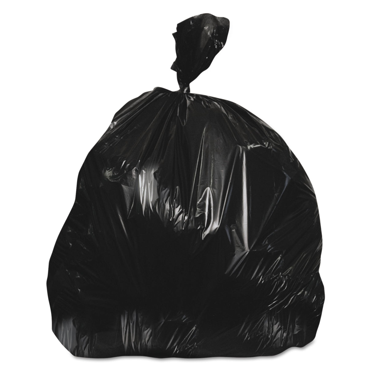 Trash Bag Colonial Bag 7 gal. Black LLDPE 0.35 mil 20 X 21 Inch X-Seal Bottom Flat Pack - BeHope