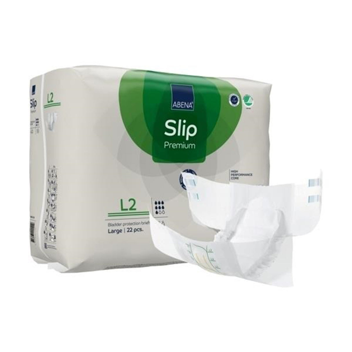 Unisex Adult Incontinence Brief Abena® Slip Premium L2 Large Disposable Heavy Absorbency - BeHope