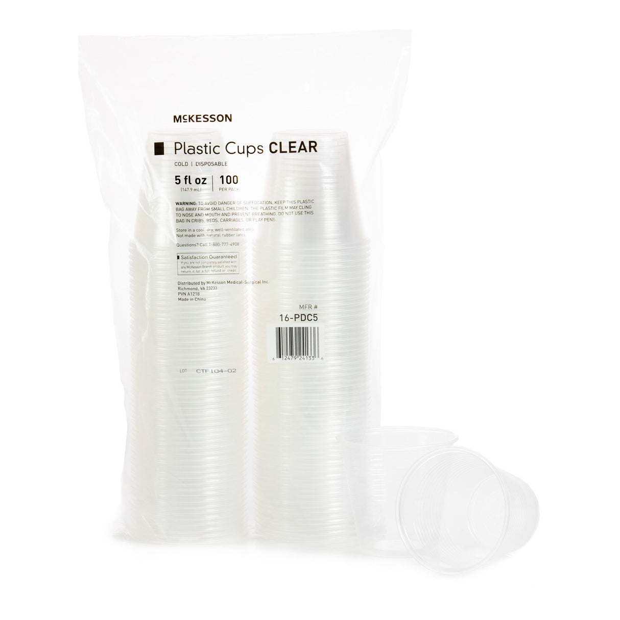 Drinking Cup McKesson 5 oz. Clear Polypropylene Disposable - BeHope