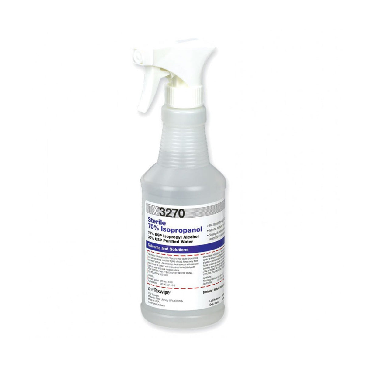 Surface Disinfectant Cleaner Texwipe™ Alcohol Based Trigger Spray Liquid 16 oz. Bottle Alcohol Scent Sterile - BeHope