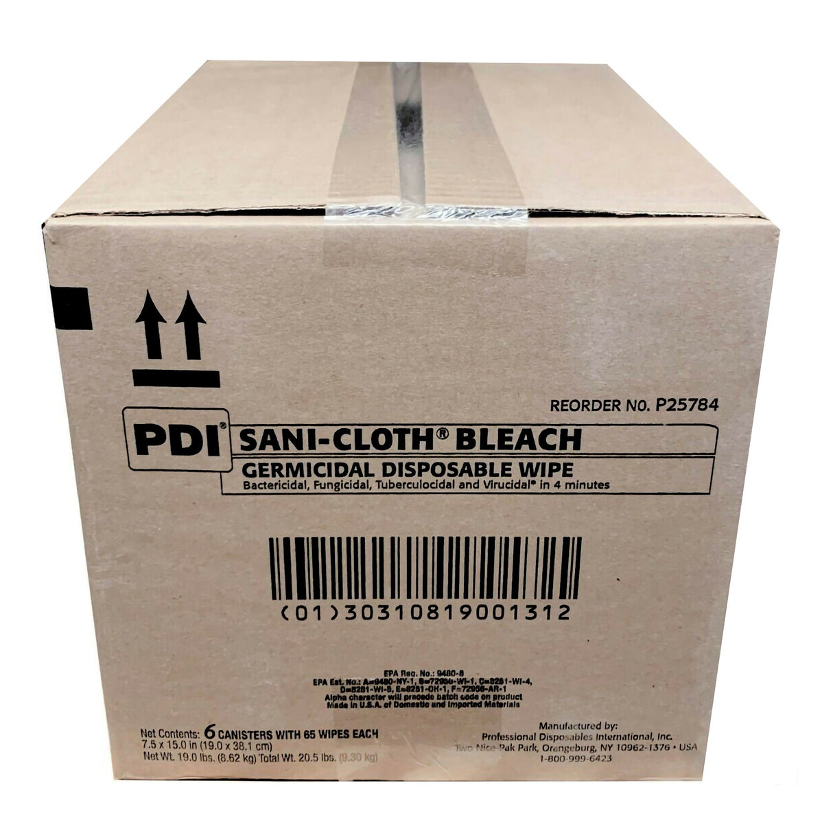 Surface Disinfectant Cleaner Sani-Cloth® Bleach Premoistened Germicidal Manual Pull Wipe 65 Count Canister Chlorine Scent NonSterile - BeHope
