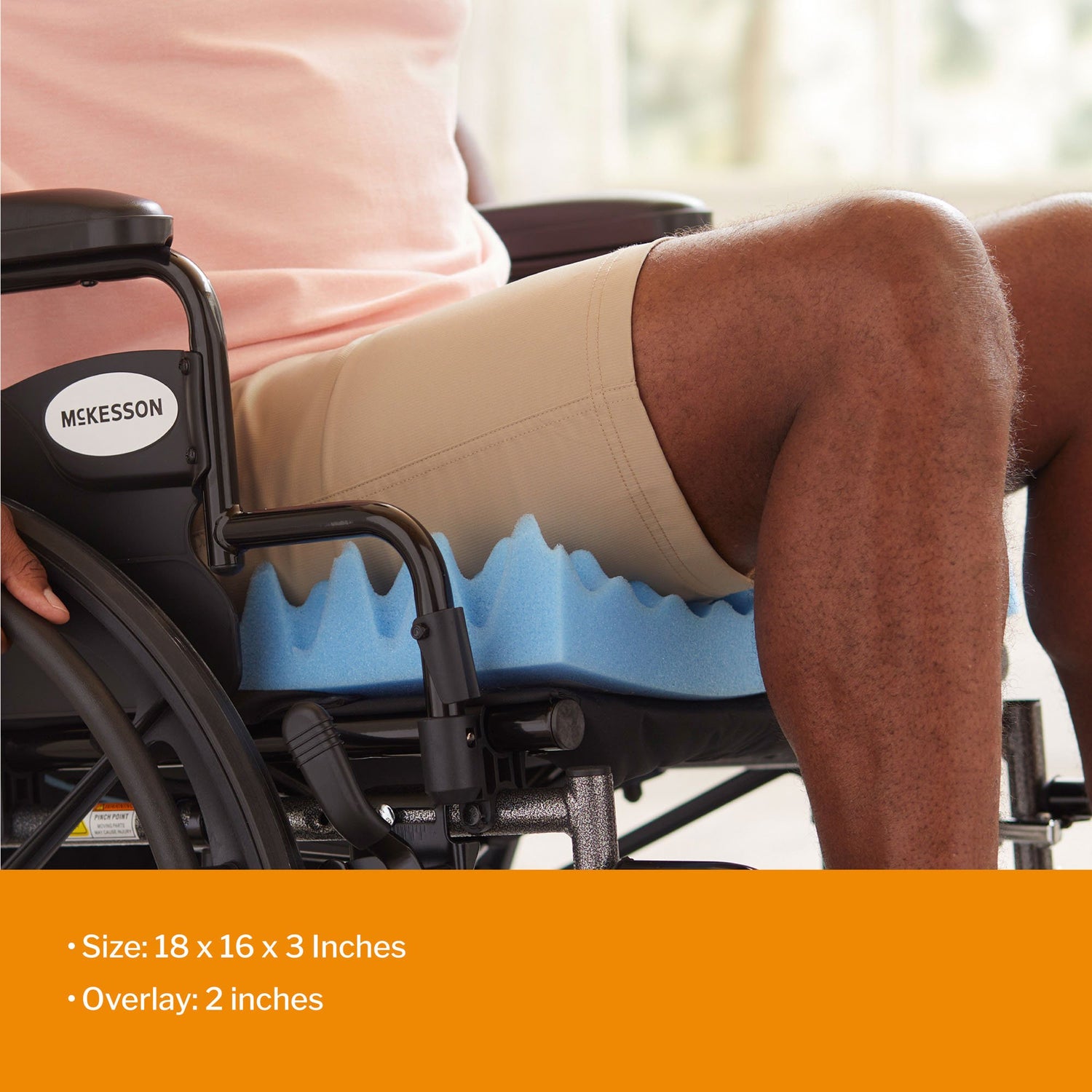 Seat Cushion McKesson 18 W X 16 L X 3 D Inch Convoluted Foam - BeHope