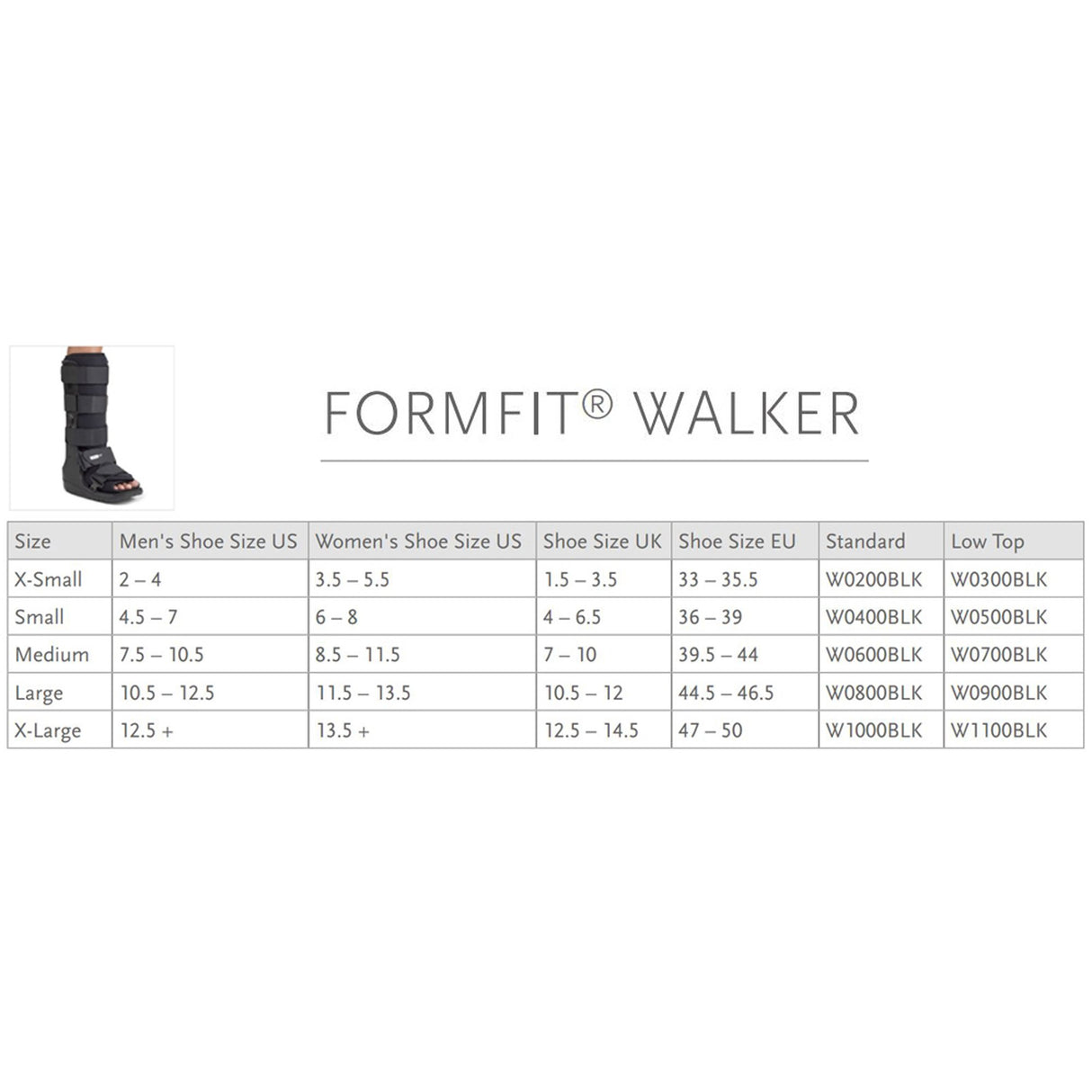 Walker Boot Ossur® FormFit® Non-Pneumatic Adult Medium Tall - BeHope