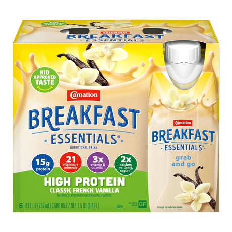 Oral Supplement Carnation Breakfast Essentials High Protein French Vanilla Flavor Liquid 8 oz. Bottle - BeHope