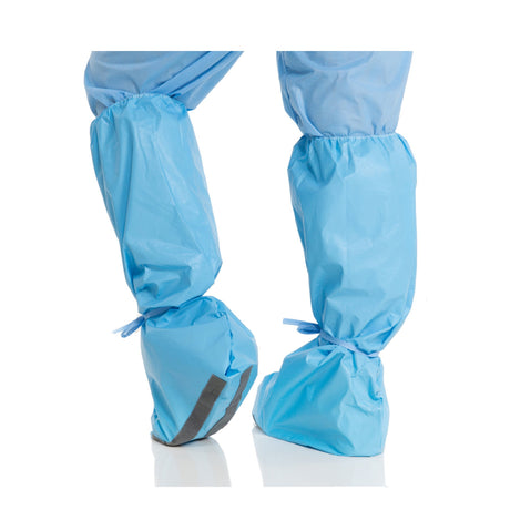 Boot Cover Hi Guard® One Size Fits Most Knee High Nonskid Sole Blue NonSterile - BeHope