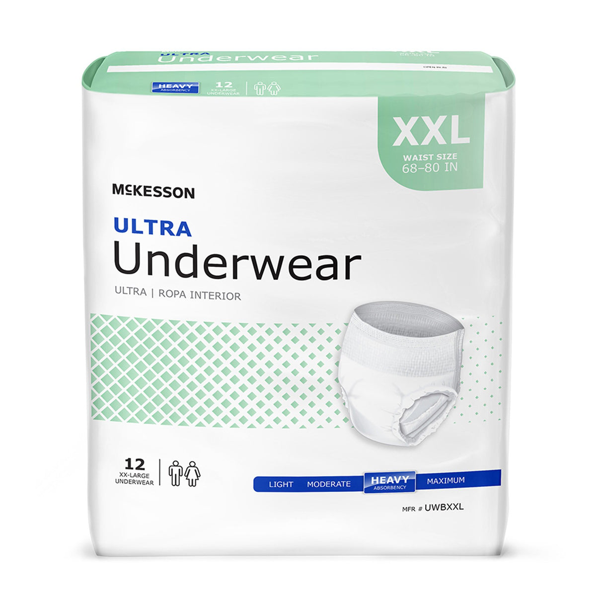 Unisex Adult Absorbent Underwear McKesson Ultra Pull On with Tear Away Seams 2X-Large Disposable Heavy Absorbency - BeHope