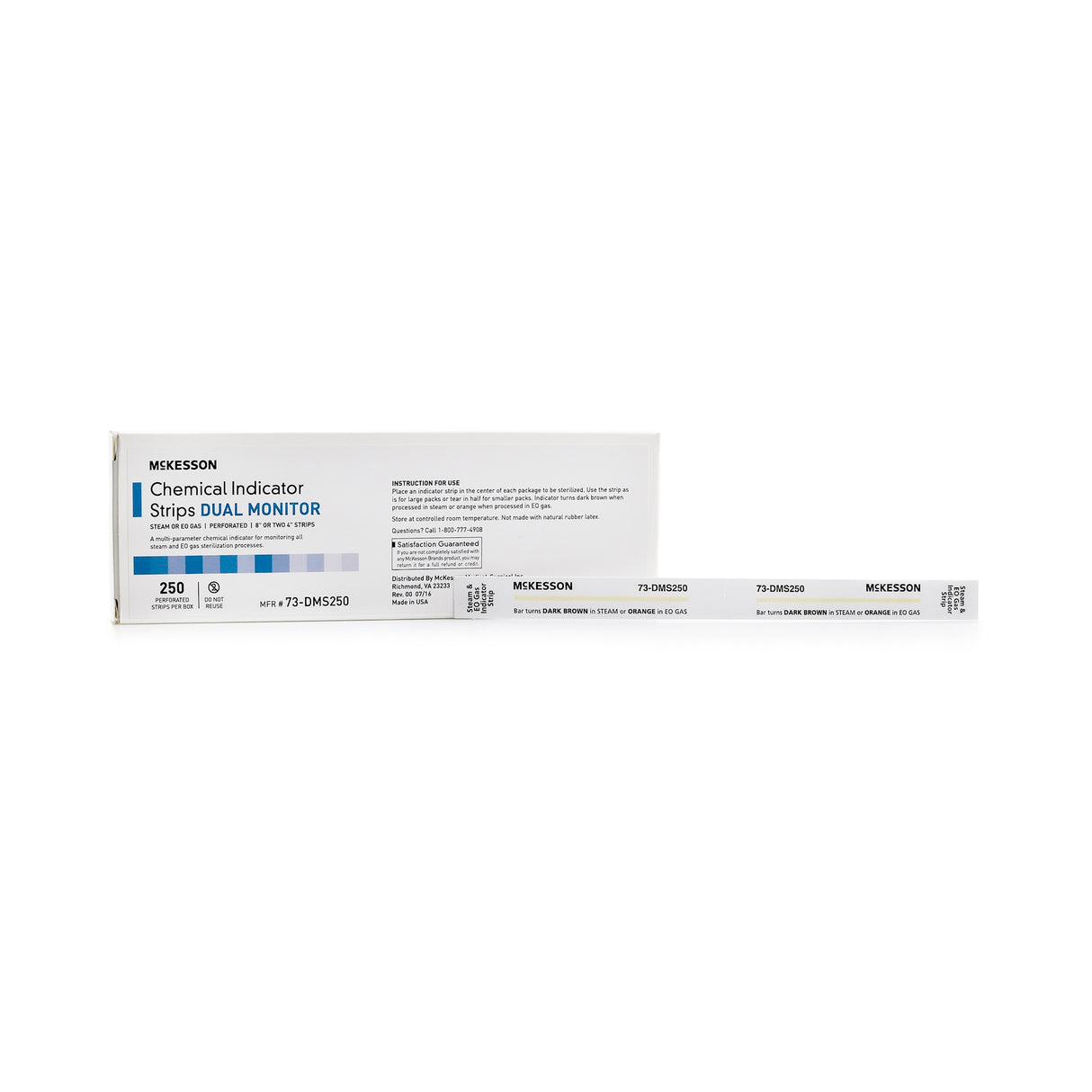McKesson Sterilization Chemical Indicator Strip Steam / EO Gas 8 Inch Length - BeHope