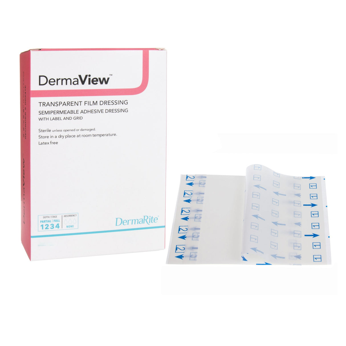 Transparent Film Dressing DermaView™ 4 X 5 Inch 2 Tab Delivery Rectangle Sterile - BeHope