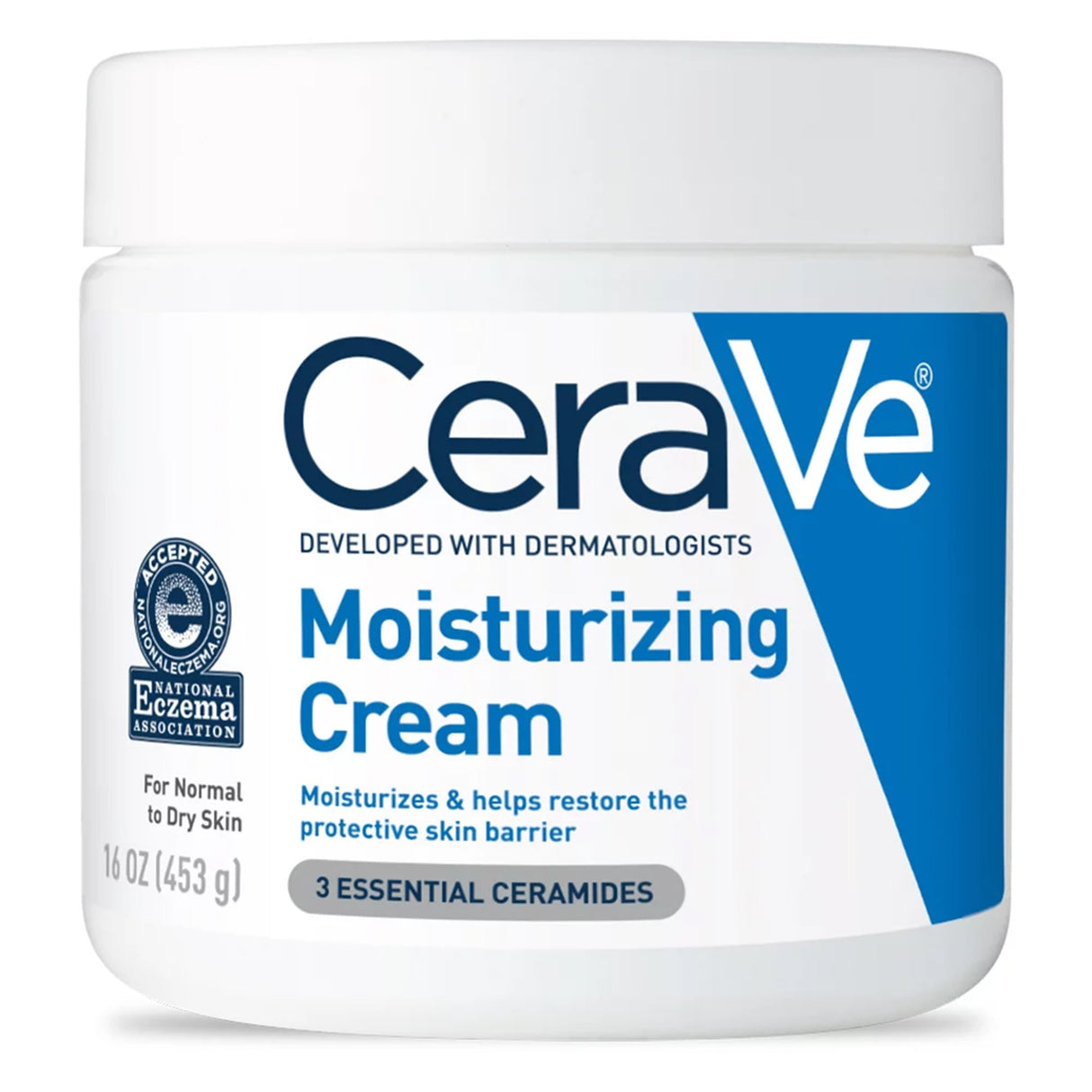 Hand and Body Moisturizer CeraVe® 16 oz. Jar Unscented Cream - BeHope