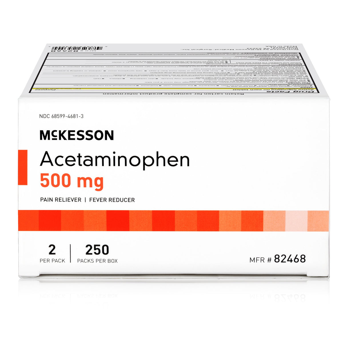 Pain Relief McKesson 500 mg Strength Acetaminophen Unit Dose Tablet 250 per Box - BeHope