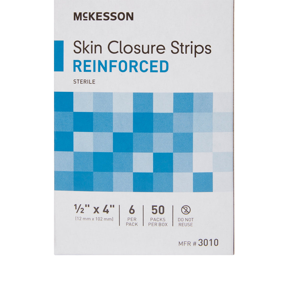Skin Closure Strip McKesson 1/2 X 4 Inch Nonwoven Material Reinforced Strip White - BeHope