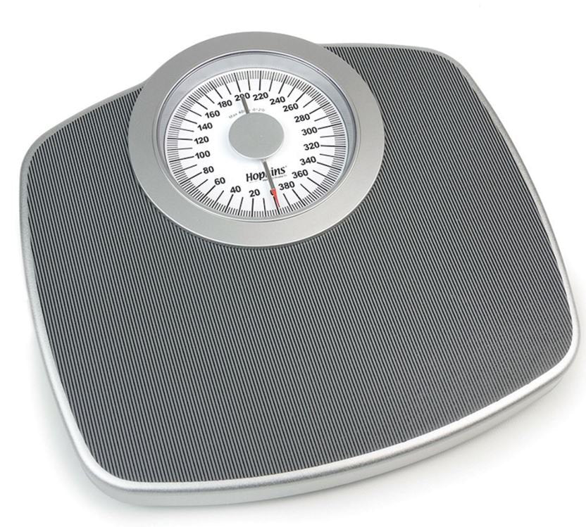 Floor Scale Dial Display 400 lbs. / 181 kg Capacity Gray Analog - BeHope