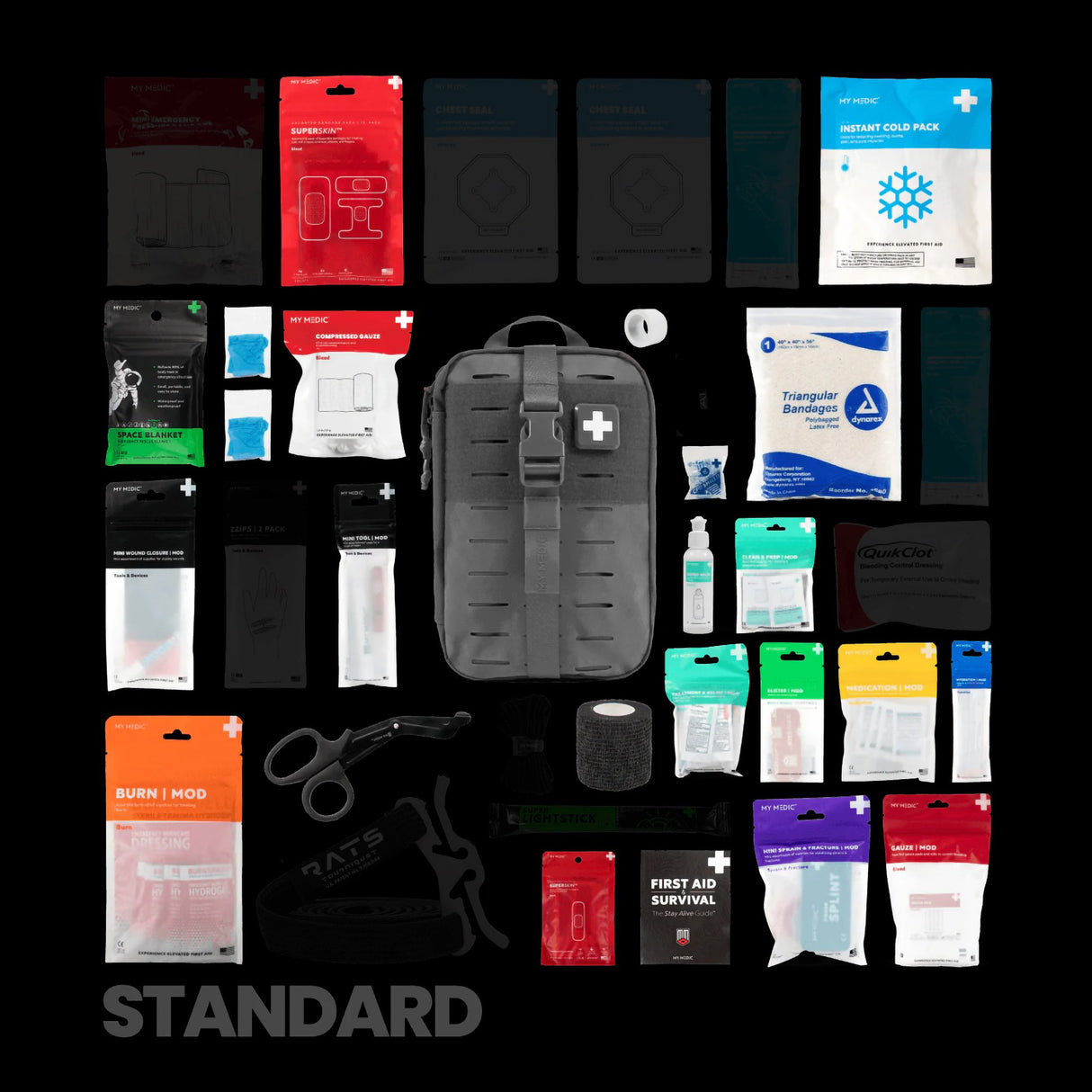 FIrst Aid Kit My Medic™ MYFAK Standard Gray Nylon Bag - BeHope